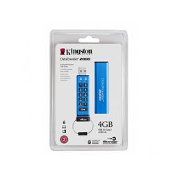 Kingston DataTraveler 2000 4GB USB-Stick USB Typ-A 3.0 Blau DT2000/4GB 4GB | buy2say.com