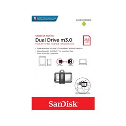 SanDisk USB Flash Drive Ultra Dual M3.0 256GB SDDD3-256G-G46 fra buy2say.com! Anbefalede produkter | Elektronik online butik