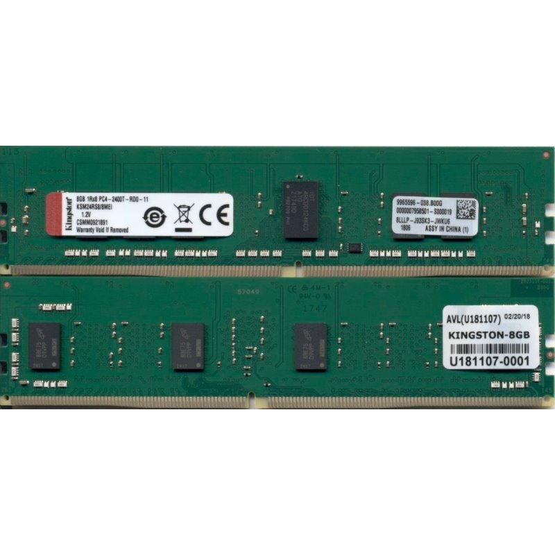 KINGSTON DDR4 8GB 2400MHz ECC Reg CL17 DIMM 1Rx8 Micron E IDT KSM24RS8/8MEI fra buy2say.com! Anbefalede produkter | Elektronik o