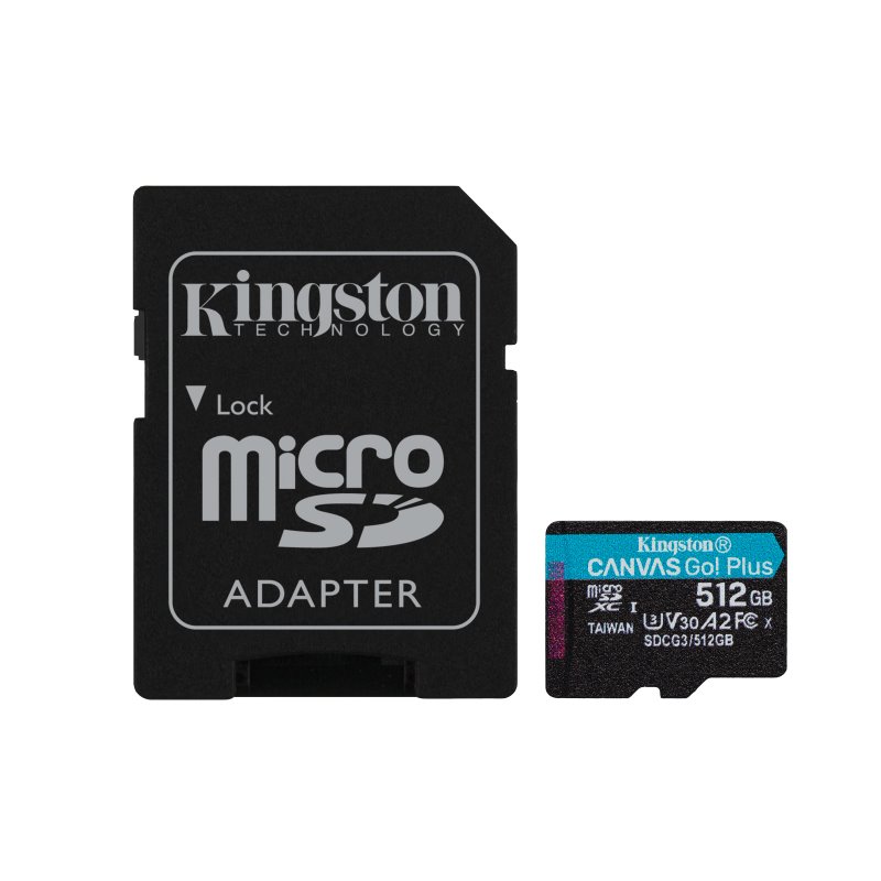 Kingston Canvas Go Plus MicroSDXC 512GB + Adapter SDCG3/512GB от buy2say.com!  Препоръчани продукти | Онлайн магазин за електрон