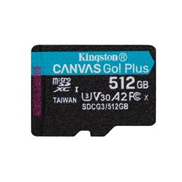 Kingston Canvas Go Plus MicroSDXC 512GB Single Pack SDCG3/512GBSP 512GB | buy2say.com Kingston