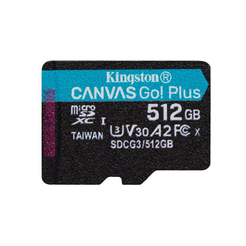 Kingston Canvas Go Plus MicroSDXC 512GB Single Pack SDCG3/512GBSP alkaen buy2say.com! Suositeltavat tuotteet | Elektroniikan ver