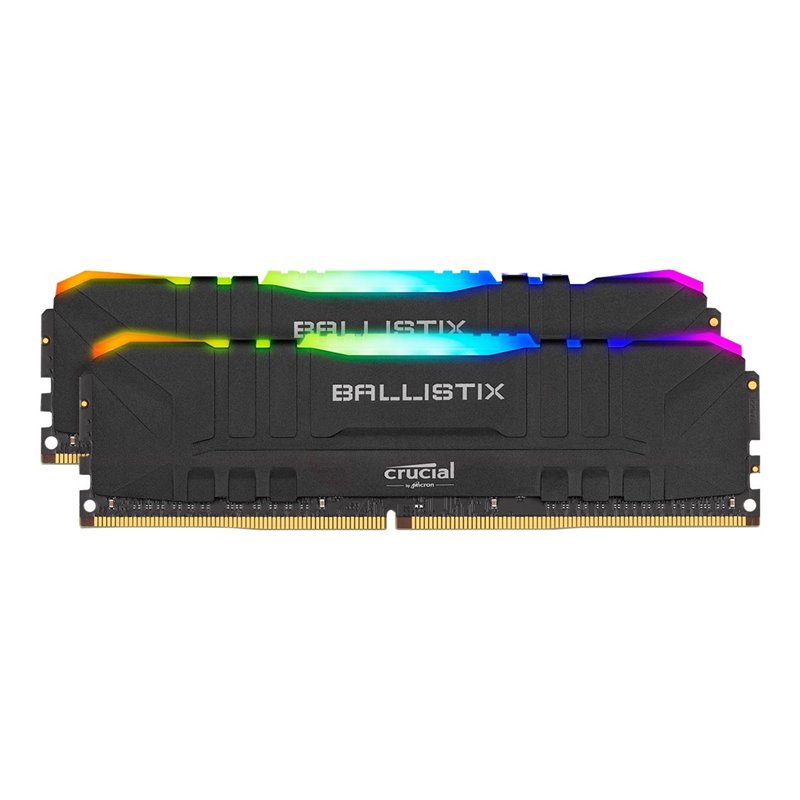Crucial Ballistix RGB 64GB Black DDR4-3200 CL16 Dual-Kit BL2K32G32C16U4BL från buy2say.com! Anbefalede produkter | Elektronik on
