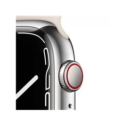Apple Watch Series 7 GPS+ Cellular 45mm Silver Stainless Steel Case with Starlight MKJV3FD/A alkaen buy2say.com! Suositeltavat t