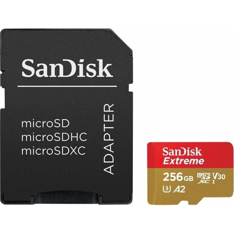 SanDisk MicroSDXC 256GB  Extreme SDSQXA1-256G-GN6GN alkaen buy2say.com! Suositeltavat tuotteet | Elektroniikan verkkokauppa
