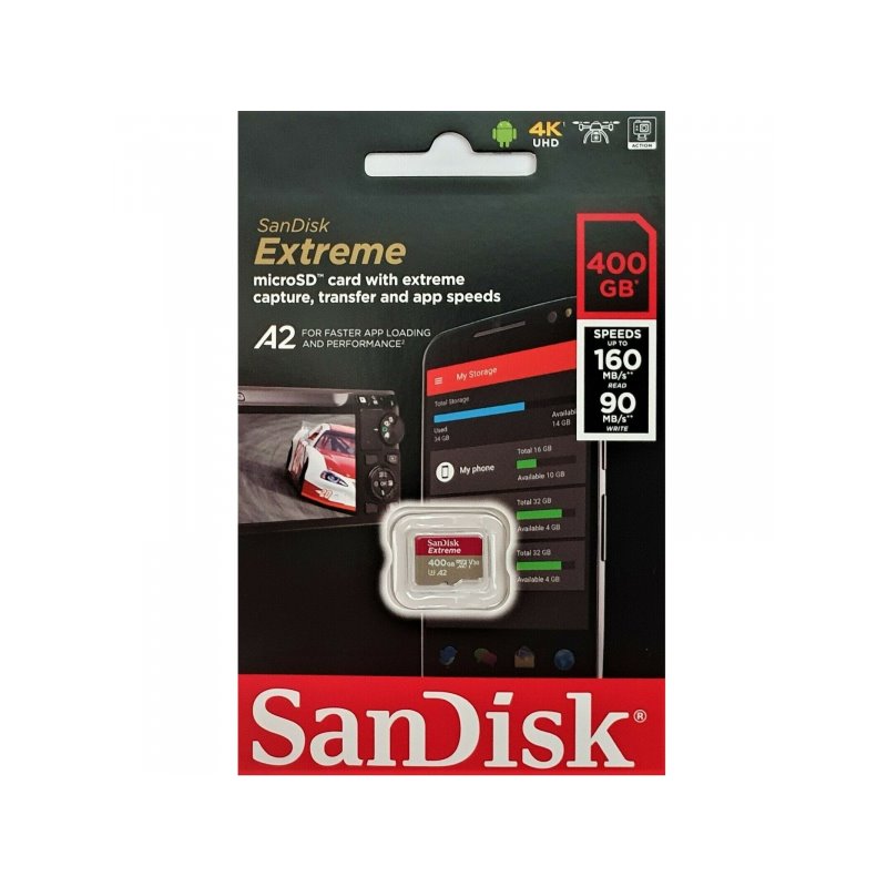SanDisk 400 GB MicroSDXC Extreme R160/W90 Card - SDSQXA1-400G-GN6MN from buy2say.com! Buy and say your opinion! Recommend the pr SanDisk 400 GB MicroSDXC Extreme R160/W90 Card - SDSQXA1-400G-GN6MN from buy2say.com! Buy and say your opinion! Recommend the pr