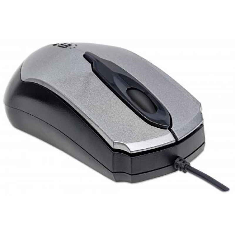 Manhattan Edge mice USB Optical 1000 DPI Ambidextrous Black.Silver 179423 от buy2say.com!  Препоръчани продукти | Онлайн магазин