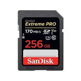 SanDisk SDXC 256GB CARD Extreme Pro 170/90 V30 UHS-I U3 SDSDXXY-256G-GN4IN 256GB | buy2say.com SanDisk