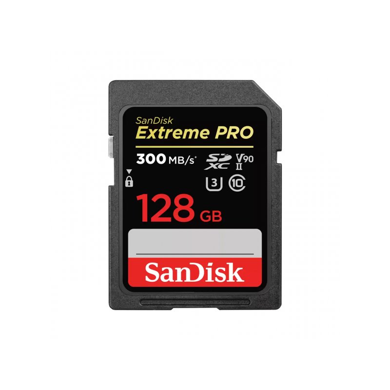 SanDisk Extreme PRO SDXC CARD 128 GB UHS-II V90 300MB/s SDSDXDK-128G-GN4IN fra buy2say.com! Anbefalede produkter | Elektronik on