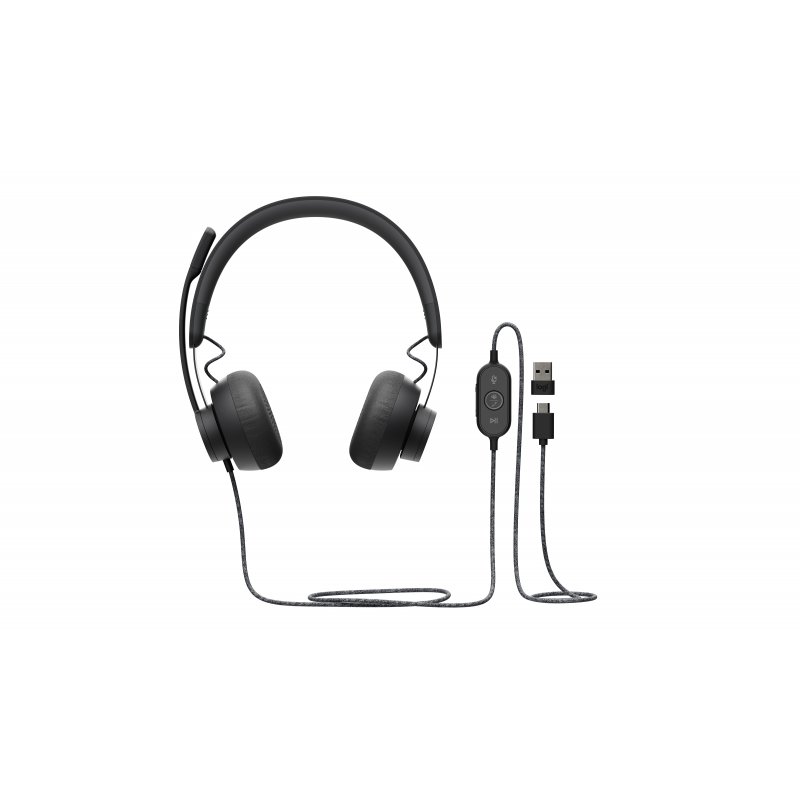 Logitech Zone Wired Teams - Headset - Head-band - Calls & Music - Black - Binaural - Button 981-0008 от buy2say.com!  Препоръчан