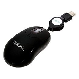 LogiLink Mini USB optical mouse with retractable cable black (ID0016) from buy2say.com! Buy and say your opinion! Recommend the 