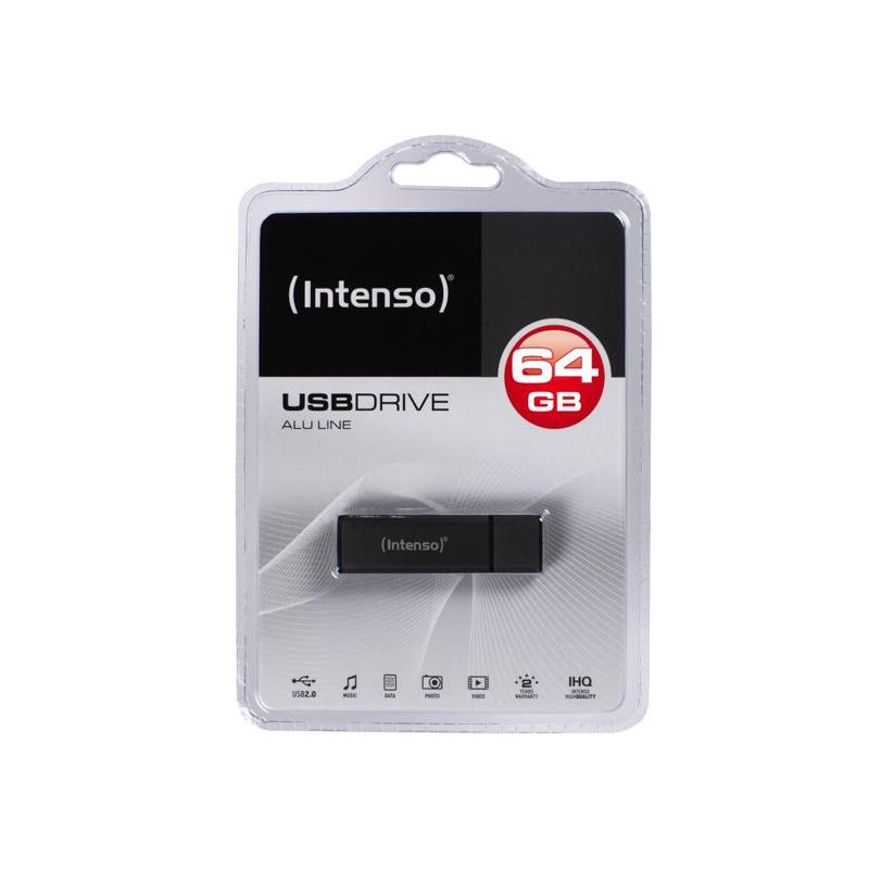 USB FlashDrive 64GB Intenso Alu Line Anthracite Blister fra buy2say.com! Anbefalede produkter | Elektronik online butik