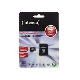 MicroSDHC 4GB Intenso + Adapter CL10 Blister 4GB | buy2say.com