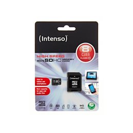 MicroSDHC 8GB Intenso + Adapter CL10 Blister от buy2say.com!  Препоръчани продукти | Онлайн магазин за електроника