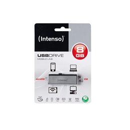 USB FlashDrive 8GB Intenso Mobile Line OTG Blister от buy2say.com!  Препоръчани продукти | Онлайн магазин за електроника