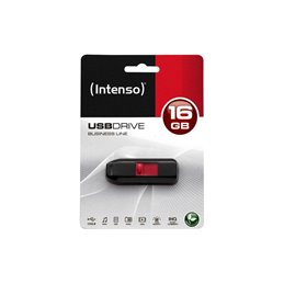 USB FlashDrive 16GB Intenso Business Line Blister black/red fra buy2say.com! Anbefalede produkter | Elektronik online butik
