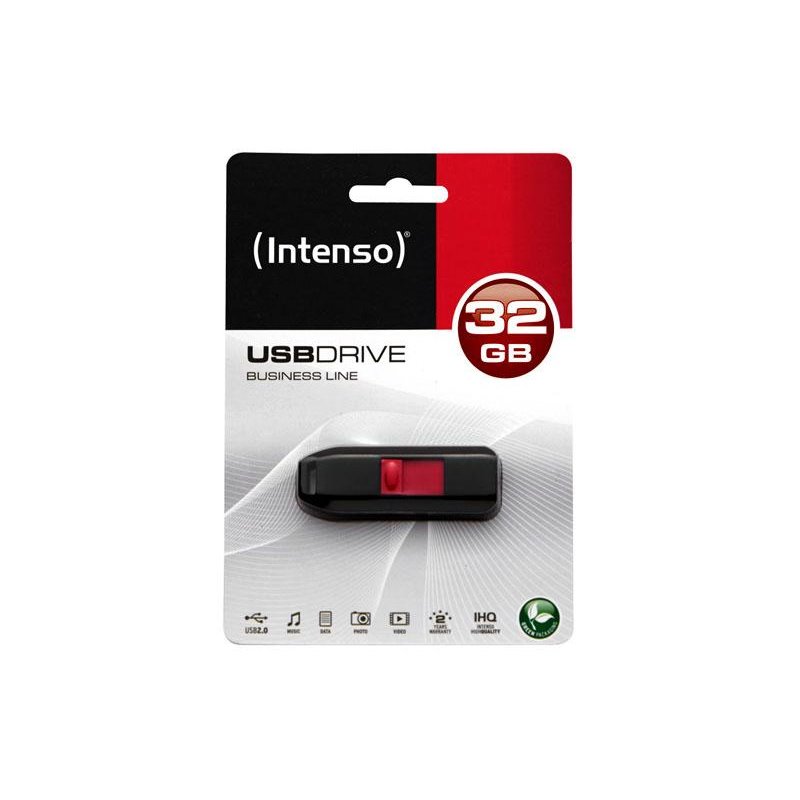 USB FlashDrive 32GB Intenso Business Line Blister black/red от buy2say.com!  Препоръчани продукти | Онлайн магазин за електроник