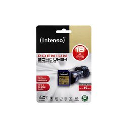 SDHC 16GB Intenso Premium CL10 UHS-I Blister fra buy2say.com! Anbefalede produkter | Elektronik online butik