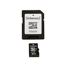 MicroSDHC 16GB Intenso Premium CL10 UHS-I +Adapter Blister 16GB | buy2say.com
