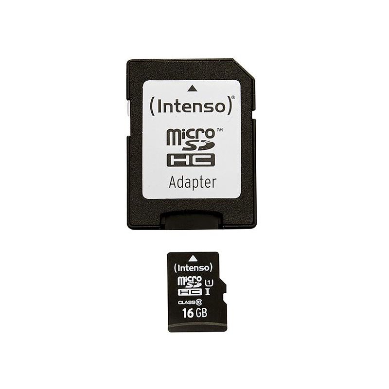MicroSDHC 16GB Intenso Premium CL10 UHS-I +Adapter Blister fra buy2say.com! Anbefalede produkter | Elektronik online butik