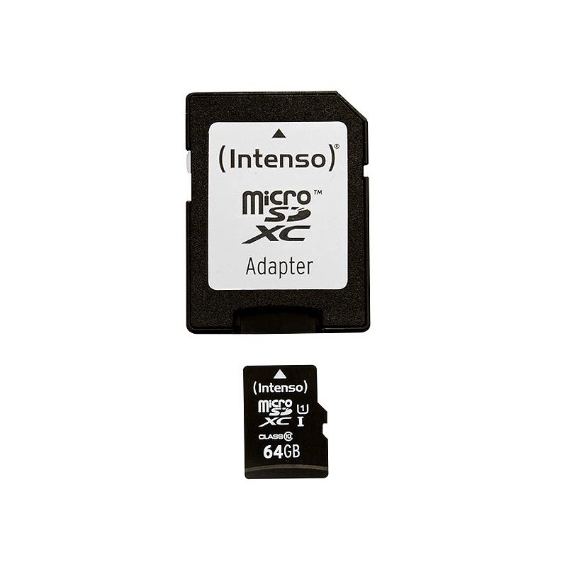 MicroSDXC 64GB Intenso Premium CL10 UHS-I +Adapter Blister fra buy2say.com! Anbefalede produkter | Elektronik online butik