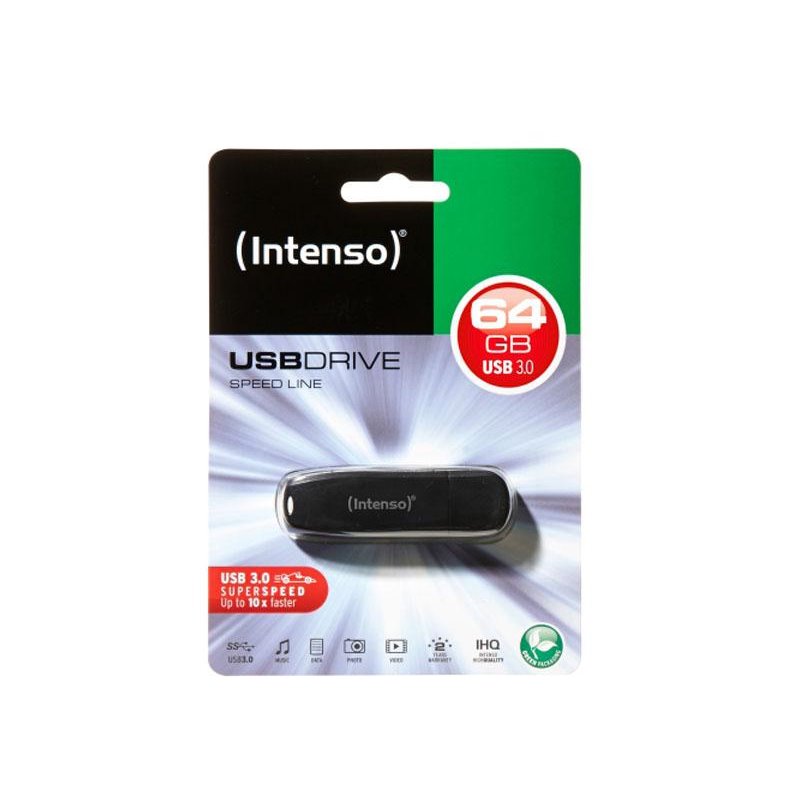 USB FlashDrive 64GB Intenso Speed Line NEU 3.0 Black Blister fra buy2say.com! Anbefalede produkter | Elektronik online butik