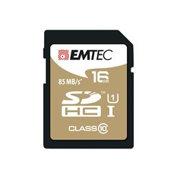SDHC 16GB Emtec CL10 EliteGold UHS-I 85MB/s Blister 16GB | buy2say.com