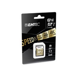 SDXC 64GB EMTEC SpeedIn CL10 95MB/s FullHD 4K UltraHD Blister 64GB | buy2say.com Emtec