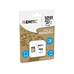MicroSDXC 128GB EMTEC +Adapter CL10 EliteGold UHS-I 85MB/s Blister från buy2say.com! Anbefalede produkter | Elektronik online bu