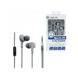 Logilink Waterproof (IPX6) Stereo In-Ear Headset. Grey (HS0041) fra buy2say.com! Anbefalede produkter | Elektronik online butik