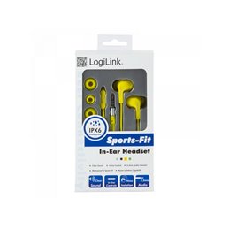 Logilink Waterproof (IPX6) Stereo In-Ear Headset. yellow (HS0043) alkaen buy2say.com! Suositeltavat tuotteet | Elektroniikan ver