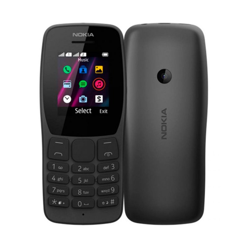 Nokia 110 Black Móvil Gsm Dual Sim 1.77'' Qqvga 4mb Hasta 32gb Con Sd Camera Qvga Fm fra buy2say.com! Anbefalede produkter | Ele