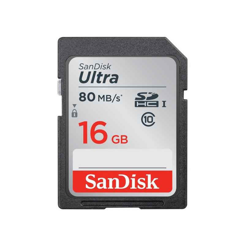 SanDisk  Ultra 16GB SDHC UHS-I Class 10 memory card SDSDUNC-016G-GN6IN fra buy2say.com! Anbefalede produkter | Elektronik online