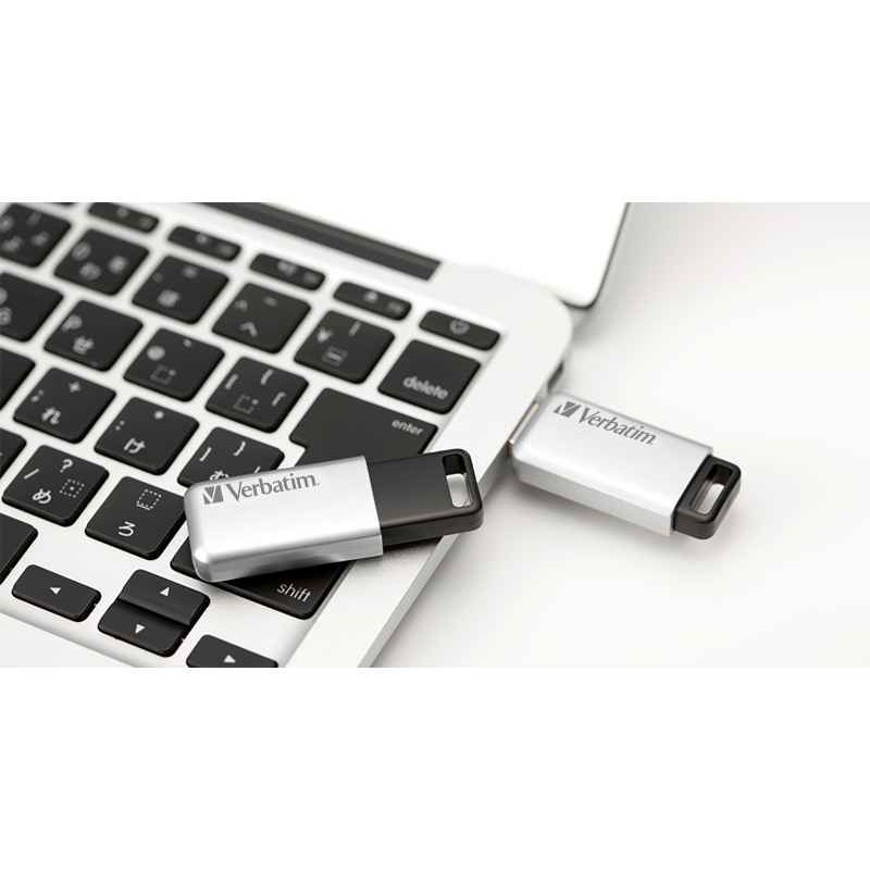 Verbatim Secure Pro 32GB USB 3.0 (3.1 Gen 1) USB Type-A connector Silver USB flash drive 98665 alkaen buy2say.com! Suositeltavat