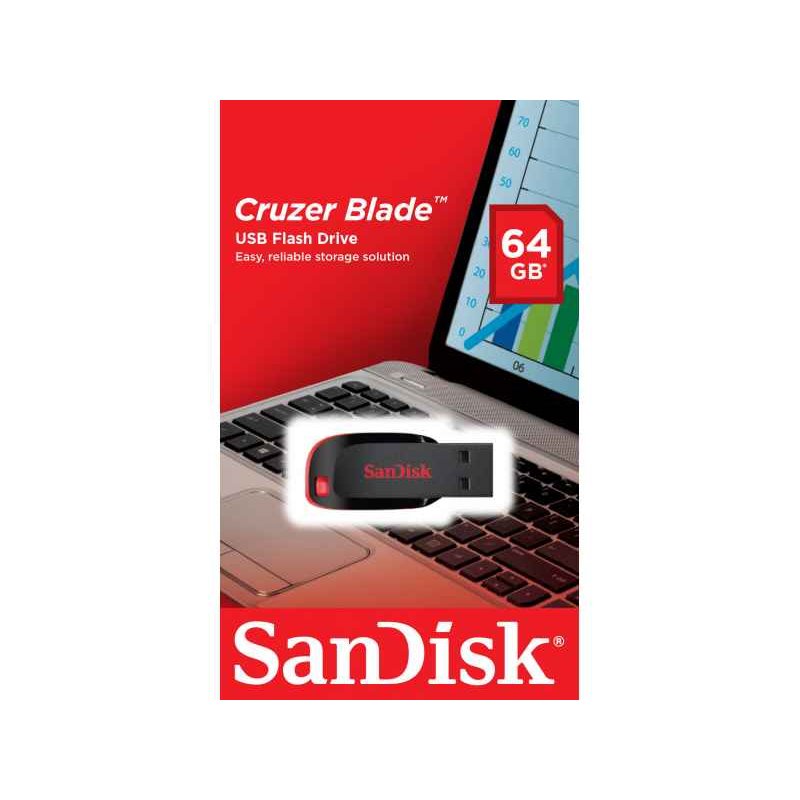 USB-Stick 64GB SanDisk Cruzer Blade retail SDCZ50-064G-B35 from buy2say.com! Buy and say your opinion! Recommend the product!