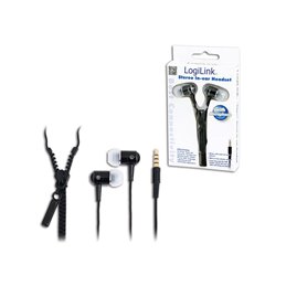 LogiLink Stereo In-Ear Earphones Zipper black HS0021 från buy2say.com! Anbefalede produkter | Elektronik online butik
