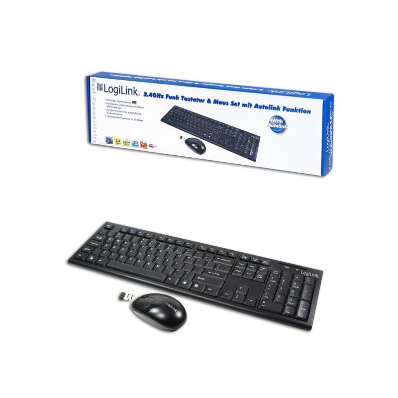 LogiLink 2.4GHz wireless keyboard + mouse set ID0104 alkaen buy2say.com! Suositeltavat tuotteet | Elektroniikan verkkokauppa