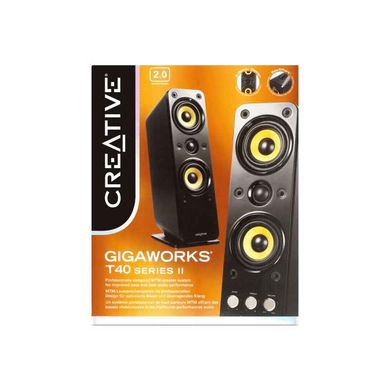 Creative Labs GigaWorks T40 Series II 32W Black loudspeaker 51MF1615AA000 fra buy2say.com! Anbefalede produkter | Elektronik onl