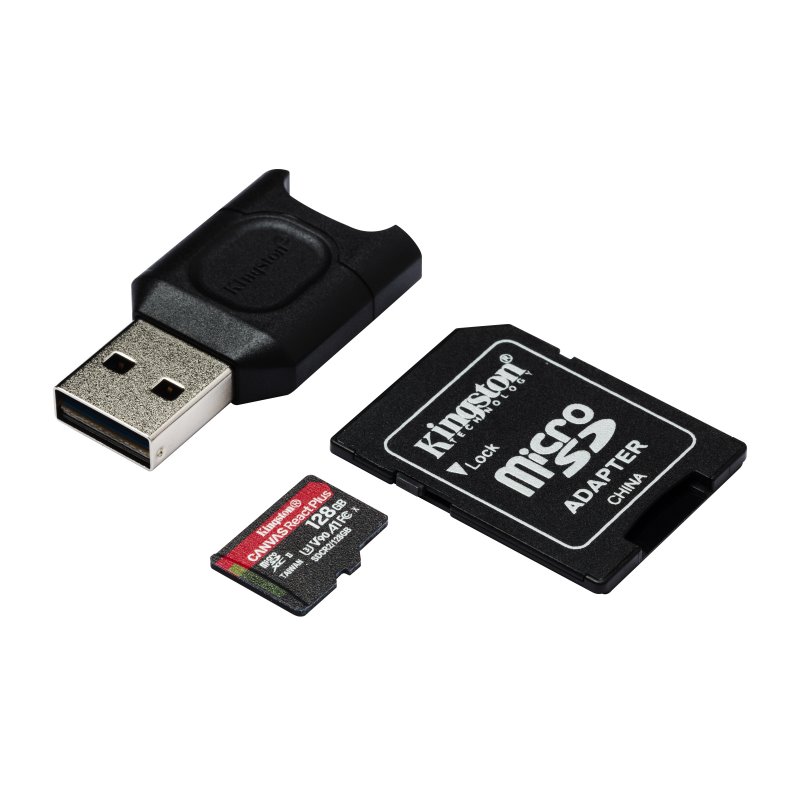 Kingston Canvas React Plus MicroSDXC SDCR2 128GB w/Ad.+ Reader MLPMR2/128GB от buy2say.com! Препоръчани продукти | Онлайн магаз Kingston Canvas React Plus MicroSDXC SDCR2 128GB w/Ad.+ Reader MLPMR2/128GB от buy2say.com! Препоръчани продукти | Онлайн магаз