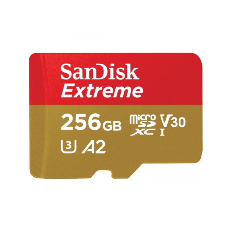 SanDisk MicroSDXC 256GB Extreme R160/W90 C10 wA SDSQXA1-256G-GN6MA från buy2say.com! Anbefalede produkter | Elektronik online bu