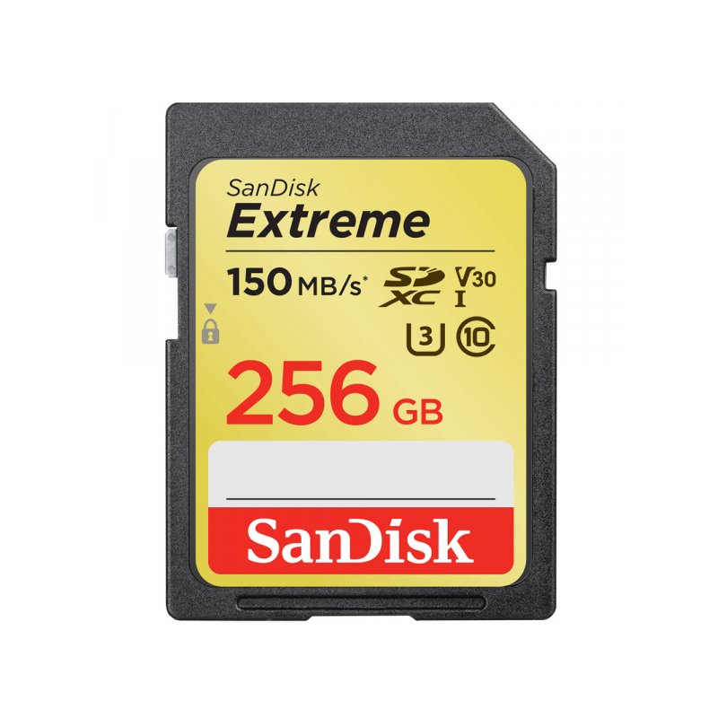 SanDisk SDXC 256GB Extreme Class 10 150/70 V30 UHS-I U3 SDSDXV5-256G-GNCIN fra buy2say.com! Anbefalede produkter | Elektronik on