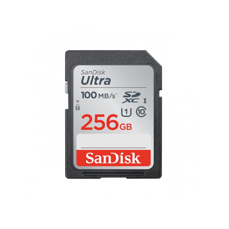 SanDisk SDXC 256GB  ULTRA 100MB/s Class 10 UHS-I SDSDUNR-256G-GN6IN fra buy2say.com! Anbefalede produkter | Elektronik online bu