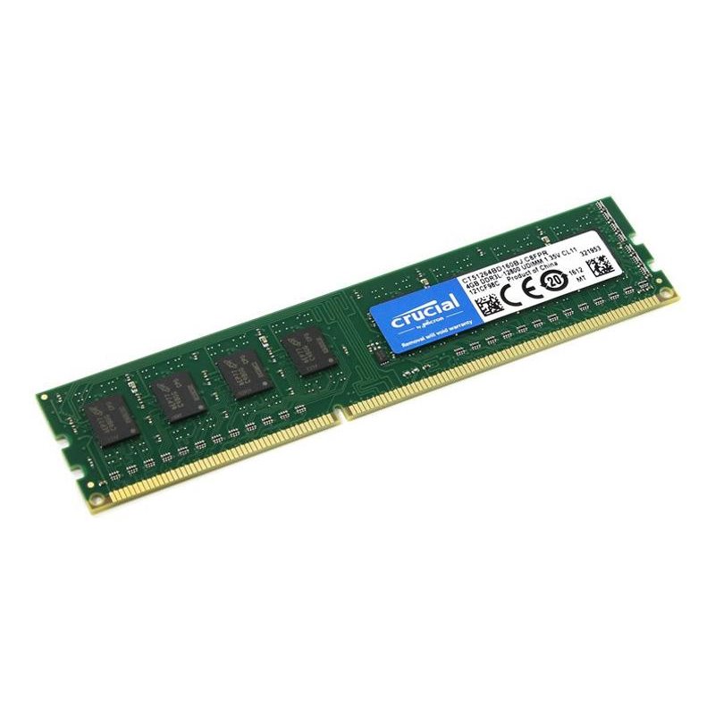 Memory Crucial DDR3L 1600MHz 4GB (1x4GB) CT51264BD160BJ fra buy2say.com! Anbefalede produkter | Elektronik online butik