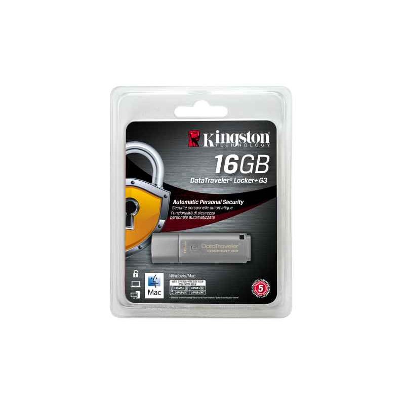 Kingston DataTraveler Locker+ G3 16GB USB flash drive DTLPG3/16GB von buy2say.com! Empfohlene Produkte | Elektronik-Online-Shop