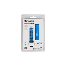 Kingston Keypad DT2000 16GB USB3.0 256bit AES DT2000/16GB från buy2say.com! Anbefalede produkter | Elektronik online butik