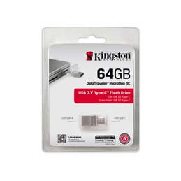 Flash & USB Kingston DataTraveler microDuo 3C 64GB DTDUO3C/64GB fra buy2say.com! Anbefalede produkter | Elektronik online butik