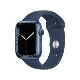 Apple Watch Series 7 GPS 45mm Blue Aluminium Case with Abyss Sport Band MKN83FD/A from buy2say.com! Buy and say your opinion! Re