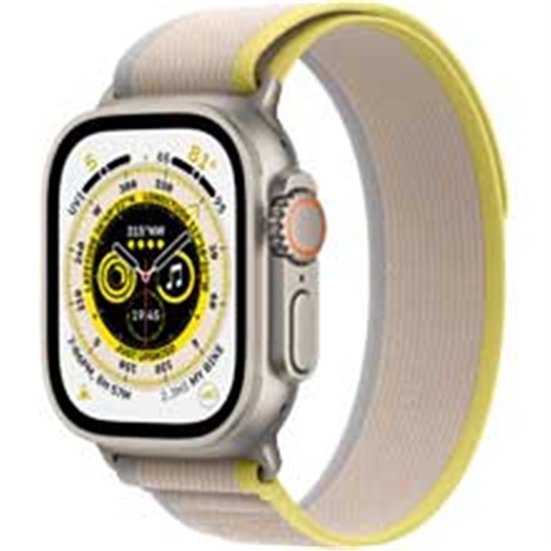 Smartwatch Apple Watch Ultra 49mm Titan Case Yellow/Beige Trail Loop S/M EU  fra buy2say.com! Anbefalede produkter | Elektronik 