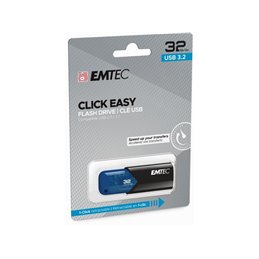 USB FlashDrive 32GB EMTEC B110 Click Easy (Blau) USB 3.2 (20MB/s) fra buy2say.com! Anbefalede produkter | Elektronik online buti