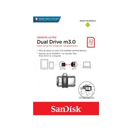 32 GB SANDISK Ultra Android Dual Drive m3.0 USB3.0 retail - SDDD3-032G-G46 alkaen buy2say.com! Suositeltavat tuotteet | Elektron
